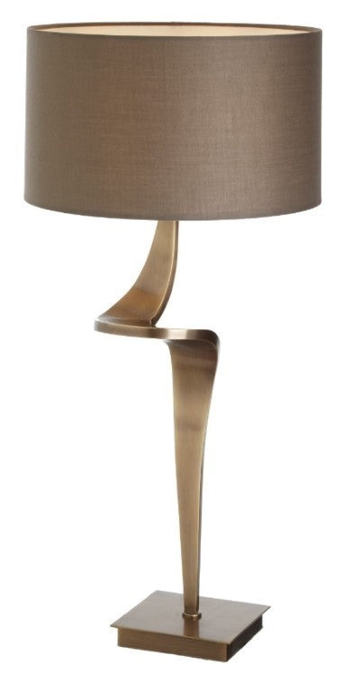 Antique Brass Finish Table Lamp (L)
